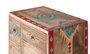GINER Y COLOMER Table de chevet en bois de manguier multicolore avec 7 tiroirs et détails peints à main - 66 cm H